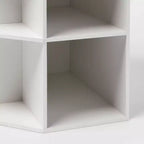 Scaffale ad angolo 9 cubi – Bianco, salvaspazio per esposizione e archiviazione
