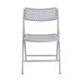 Hampden Furnishings 4pk Ava Collection Comfort Folding Chair Platinum