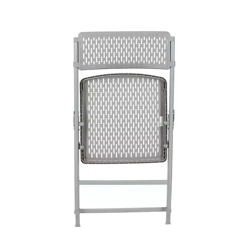 Hampden Furnishings 4pk Ava Collection Comfort Folding Chair Platinum