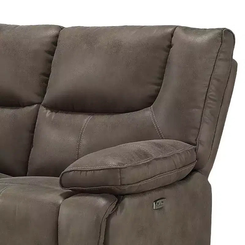 Modern Gray Upholstered Loveseat Sofa – Cotton Fabric, Seats 2