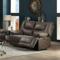 Modern Gray Upholstered Loveseat Sofa – Cotton Fabric, Seats 2