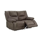 Divanetto moderno grigio imbottito – Tessuto in cotone, 2 posti