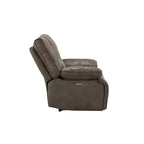 Divanetto moderno grigio imbottito – Tessuto in cotone, 2 posti