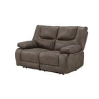 Divanetto moderno grigio imbottito – Tessuto in cotone, 2 posti