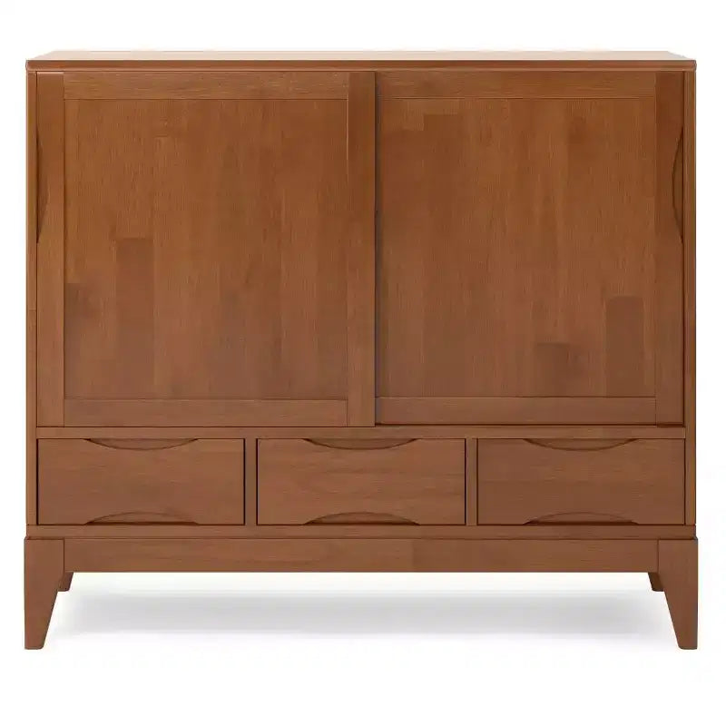 WyndenHall Pearson Medium Storage Cabinet Teak Brown
