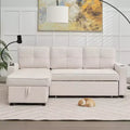 Hyleory 3 - Piece 82.2'' Velvet Upholstered Sectional Sofa Bed, Sleeper Sofa Bed