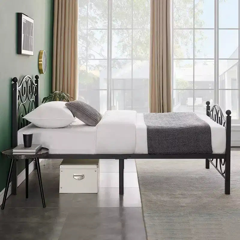 VECELO Bed Frame with Headboard and Footboard