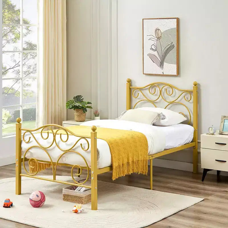 VECELO Bed Frame with Headboard and Footboard