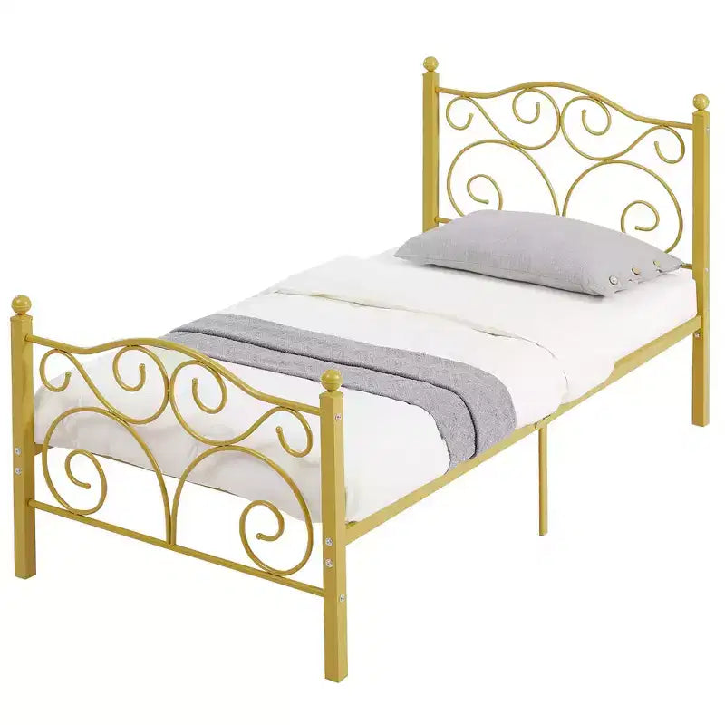 VECELO Bed Frame with Headboard and Footboard