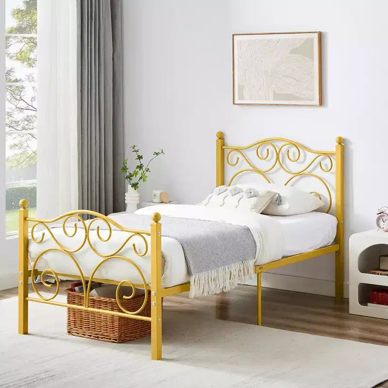 VECELO Bed Frame with Headboard and Footboard