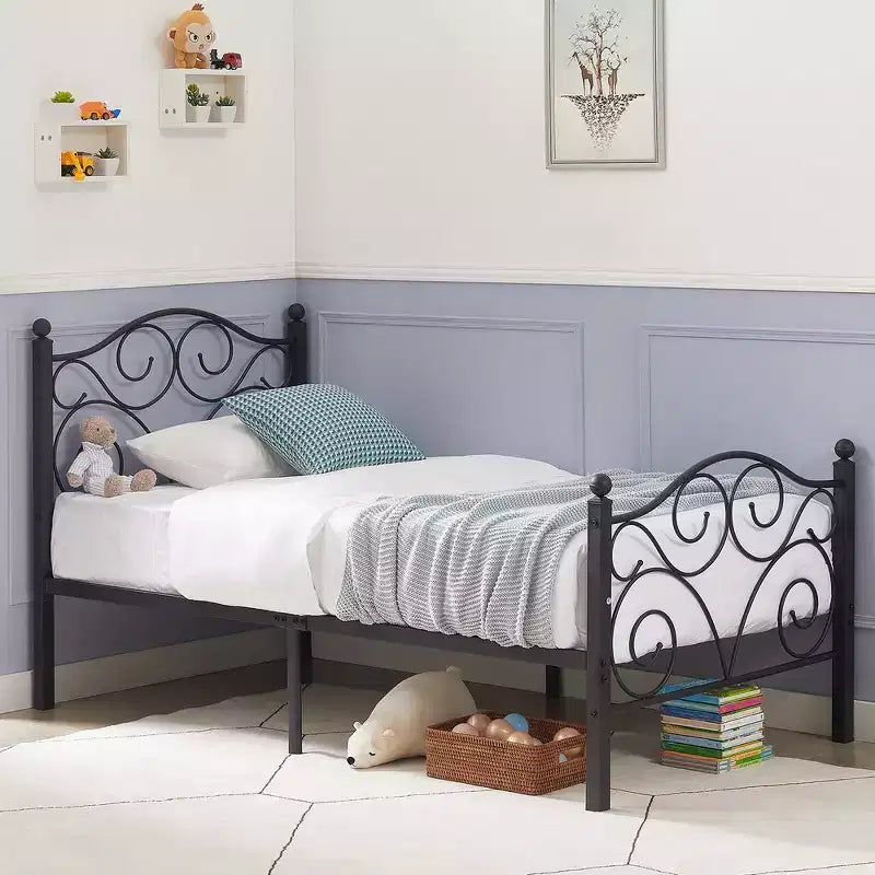 VECELO Bed Frame with Headboard and Footboard