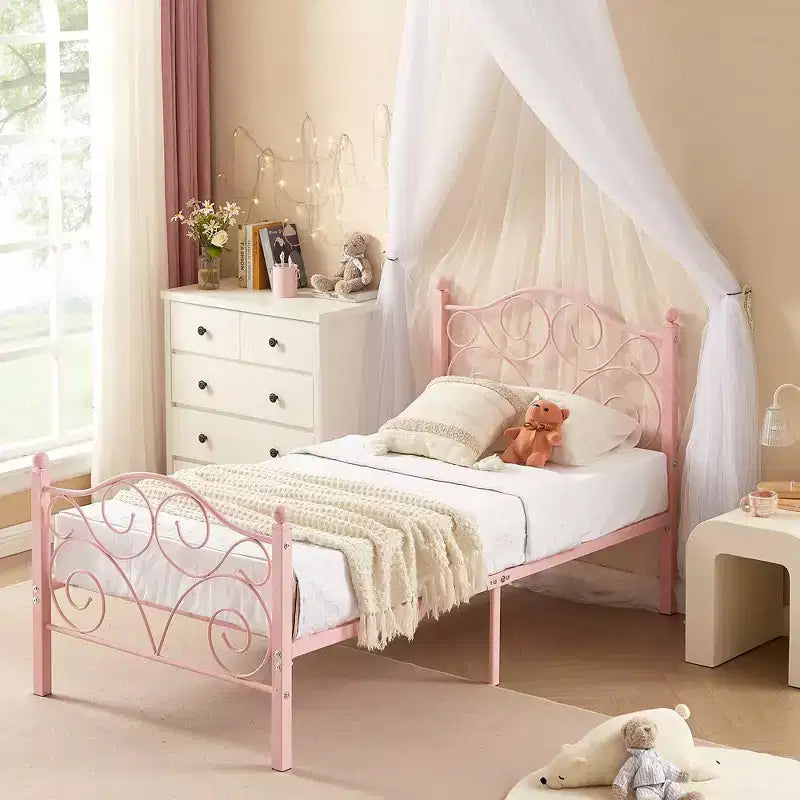 VECELO Bed Frame with Headboard and Footboard