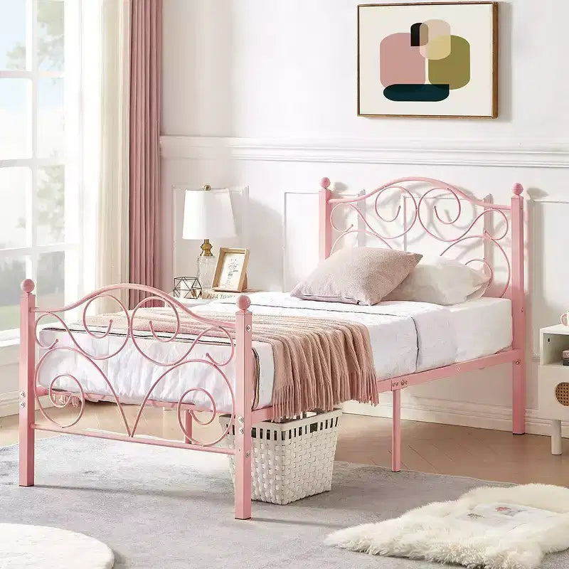 VECELO Bed Frame with Headboard and Footboard