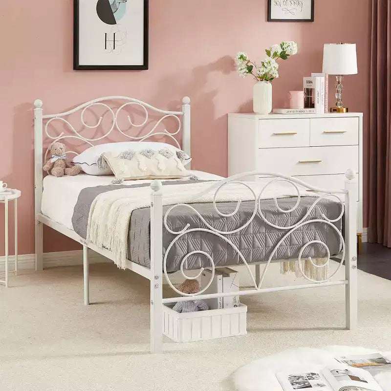 VECELO Bed Frame with Headboard and Footboard