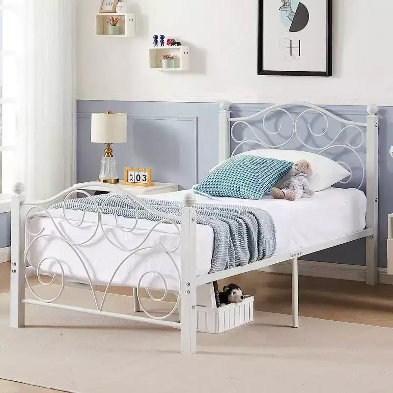 VECELO Bed Frame with Headboard and Footboard