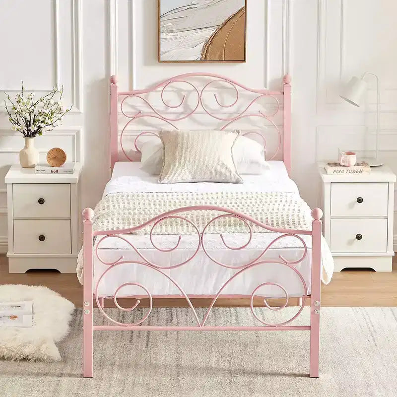 VECELO Bed Frame with Headboard and Footboard