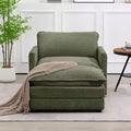 Hyleory Modern Corduroy Fabric Upholstered Accent Chair with Ottoman in