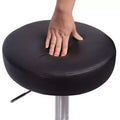 VECELO Round Rolling Stool, Easy Assembly PU Leather Height Adjustable Drafting Swivel Chair