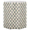 Modern Accent Table – White & Black, Striking Corner Piece