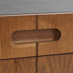 Bijzettafel met zeshoekig blad en opbergruimte – moderne bijzettafel
