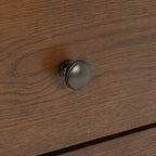 Cassettiera a 2 cassetti e 1 ripiano con ricarica USB – Rovere medio e oro antico