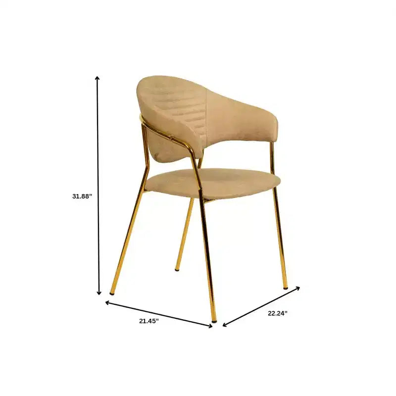 LeisureMod Dining Chair Upholstered in Leather & Velvet, Ergonomic Padded Seat & Back, Durable Stainless Steel Base  Bella Series Accent Armchair