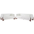 Christopher Knight Home Emma 2 Pieces Living Room Boucle Upholstered Sofa Set, Beige