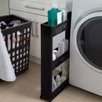 Carrello portaoggetti sottile a 3 ripiani con rotelle – Organizzatore per bagno, cucina e dormitorio