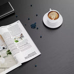 Tavolino da caffè sollevabile con contenitore nascosto – Piano in legno, gambe in metallo, nero