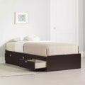 Kids Platform Bed with Storage Drawers – Wood Frame, No Box Spring Needed